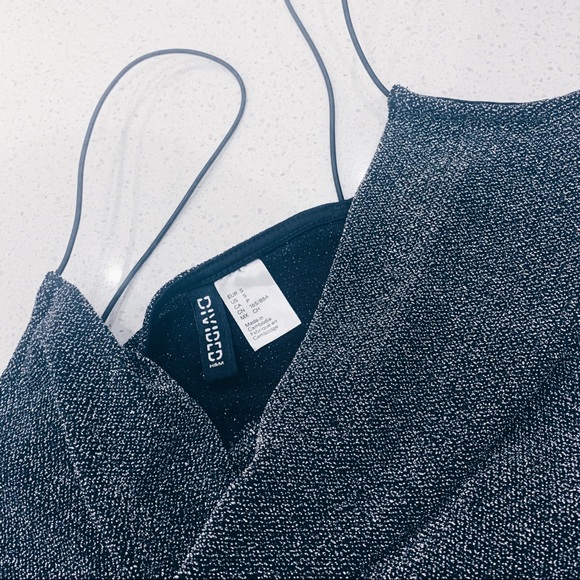 SPARKLY CROP TOP • Cow Neck Spaghetti Strap Crop - Picture 3 of 6